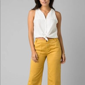 PrAna Nieves Tank White Sleeveless Organic Cotton